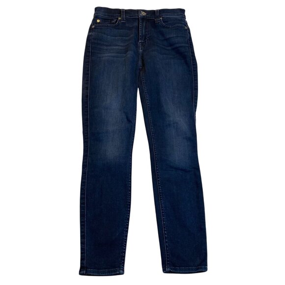 7 For All Mankind Womans Jeans Size 25 High Waist Ankle Gwenevere Skinny - Picture 1 of 16